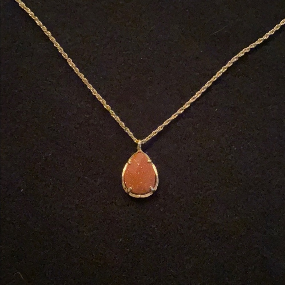 Kendra Scott - Gold Pendant Necklace in Goldstone